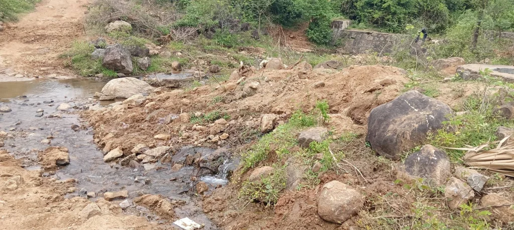 பொய்கை அணையில் சீரமைக்காத பாசன கால்வாயால் வீணாகும் வெள்ள நீர்